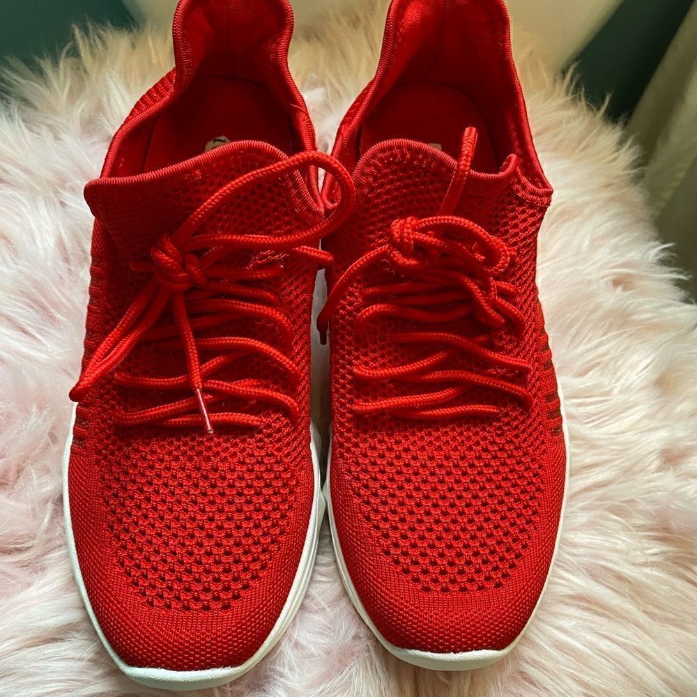 Women’s Uubaris Red and White Athletic Shoes *No size but fits like a 9